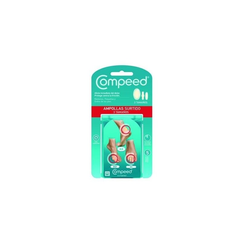 COMPEED AMPOLLAS HIDROCOLOIDE PACK MIXTO 5 UNID