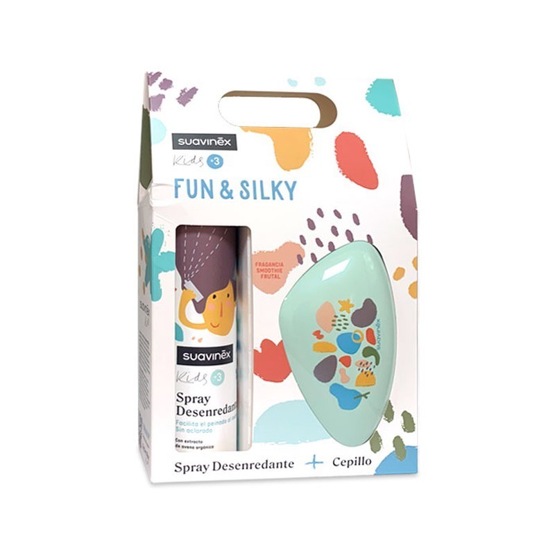 SUAVINEX KIDS FUN & SILKY SPRAY DESENREDANTE 250 ML + CEPILLO +3AÑOS