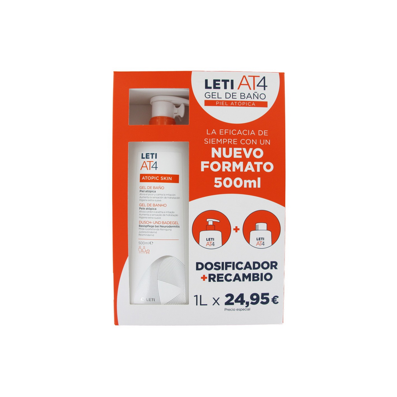 LETI AT 4 GEL BAÑO 500 ML DOSIFICADOR + GEL BAÑO RECAMBIO 500 ML