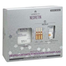 Cantabria Labs - Pack Neoretin Discrom Control 2x10 Ml + Regalo Pigment Solution Fluid Spf50 15ml + Regalo Oil Free Ampollas - Tratamiento Despigmentante Intensivo - Protección Solar Avanzada - Fórmula No Grasa