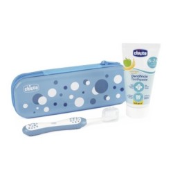 CHICCO SET DENTAL AZUL CEPILLO + PASTA 6-36 MESES