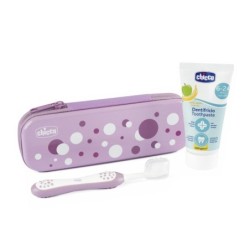 CHICCO SET DENTAL ROSA CEPILLO + PASTA 6-36 MESES