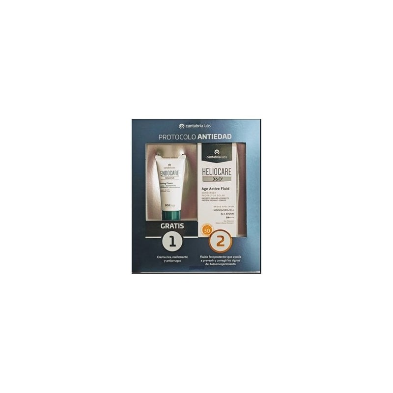 Cantabria Labs - Protección Solar Heliocare 360º Age Active Fluid 50 ML + Endocare Cellage 15 ML - Alta Fotoprotección - Antiedad - Textura Ultraligera