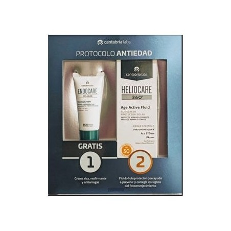 Cantabria Labs - Protección Solar Heliocare 360º Age Active Fluid 50 ML + Endocare Cellage 15 ML - Alta Fotoprotección - Antiedad - Textura Ultraligera