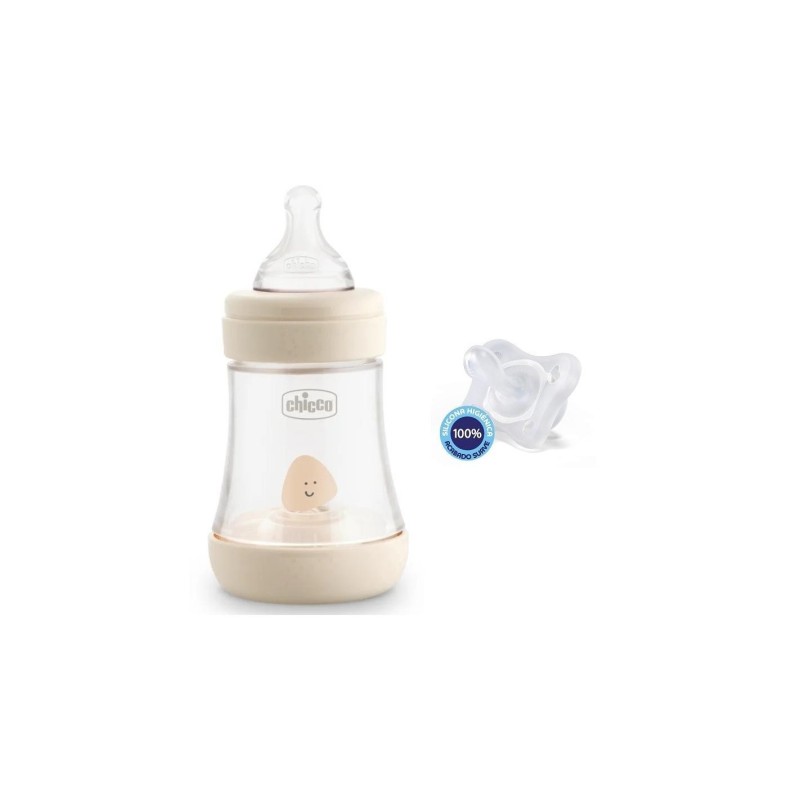 CHICCO BIBERON P5 150 ML + CHUPETE MINISOFT 0-2 M PACK PROMO