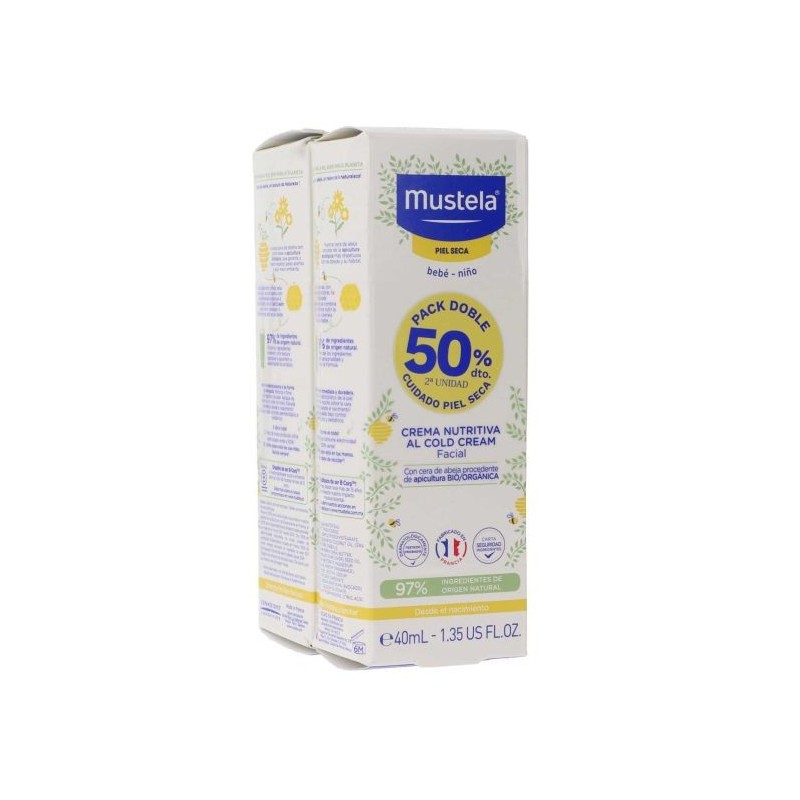 MUSTELA CREMA AL COLD CREAM NUTRIPROTECTOR DUPLO 2X40 ML 2ª UNID 50% DTO