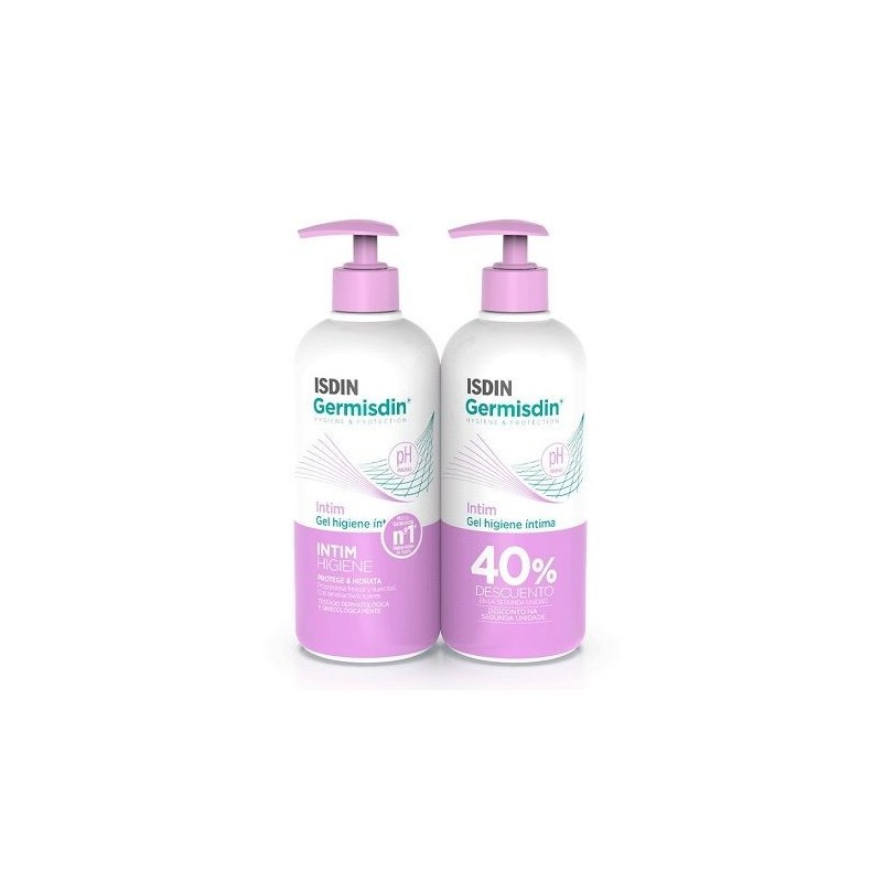 ISDIN GERMISDIN GEL HIGIENE INTIMA DUPLO 2X500ML 2ª UNID 40% DTO
