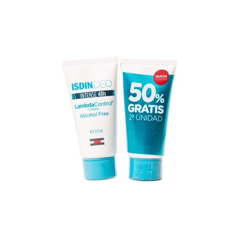 ISDIN CREMA DESODORANTE LAMBDA CONTROL DUPLO 2X50 2º UND AL 50% DTO