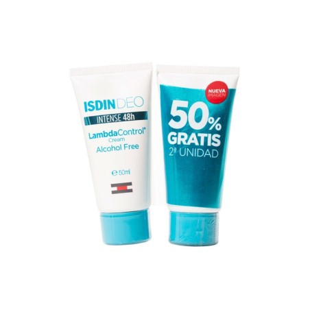 ISDIN CREMA DESODORANTE LAMBDA CONTROL DUPLO 2X50 2º UND AL 50% DTO