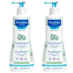 MUSTELA GEL DE BAÑO SUAVE DUPLO 2X500 40% DTO 2ª UNID