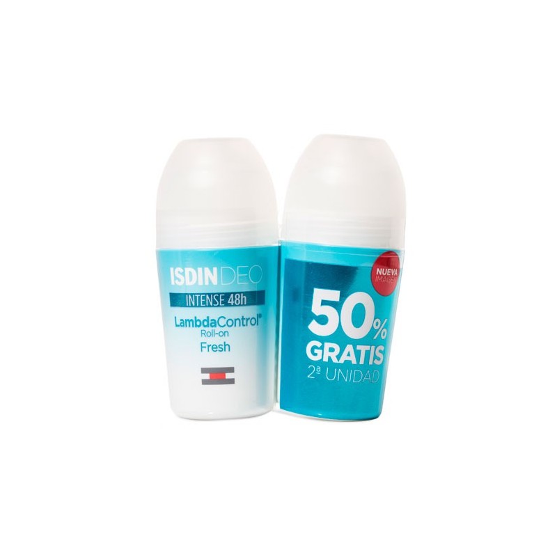 ISDIN LAMBDA DESODORANTE CONTROL FRESH ROLL-ON DUPLO 2X50 ML 2º UNID 50%
