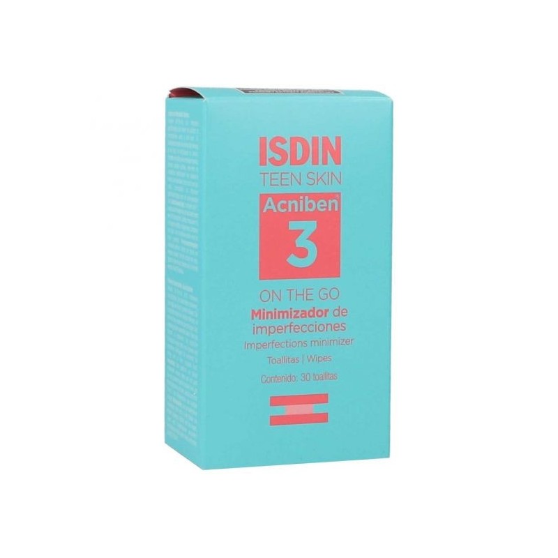 ISDIN ACNIBEN 3 ON THE GO MINIMIZADOR IMPERFECCIONES 30 TOALLITAS