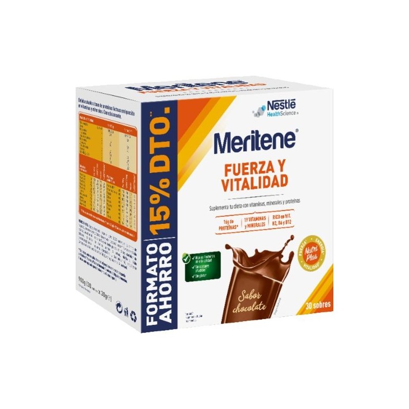 Nestlé Meritene Batido Polvo Chocolate 30 Sobres