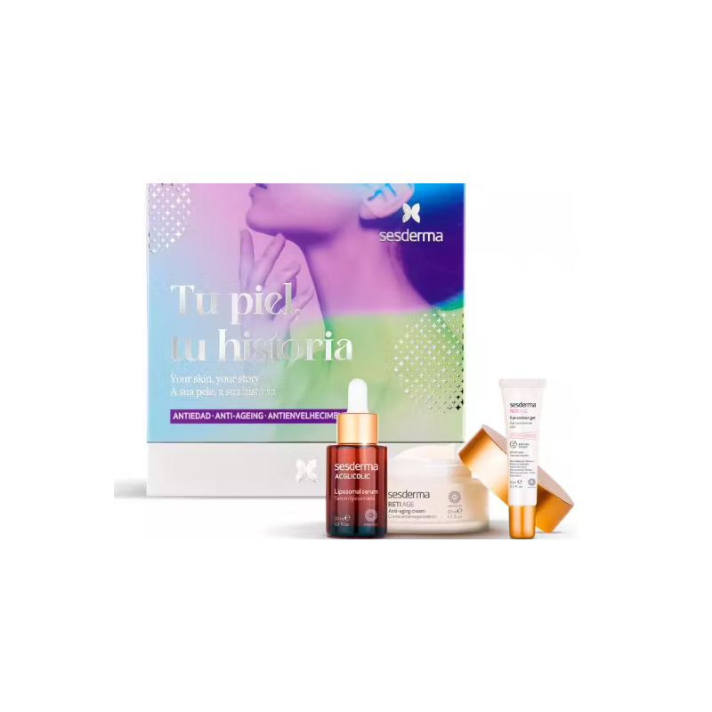 SESDERMA PACK ANTIEDAD ACGLICOLIC SERUM 30 ML + RETI AGE CREMA 50 ML +RETI AGE CONTORNO OJOS 15 ML