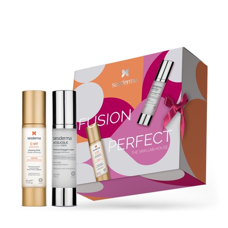 SESDERMA FUSION PERFECTA ACGLICOLIC CREMA GEL FORTE 50ML + C-VIT RADIANCE FLUIDO LUMINOSO 50ML