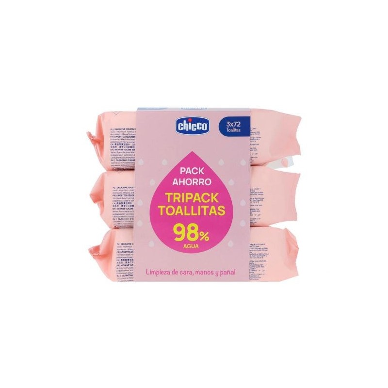 CHICCO TRIPACK TOALLITAS 98% AGUA