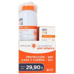 LETI AT 4 DEFENSE FACIAL SPF50 50 ML + DEFENSE LOCION FLUIDA SPF50+ 200 ML
