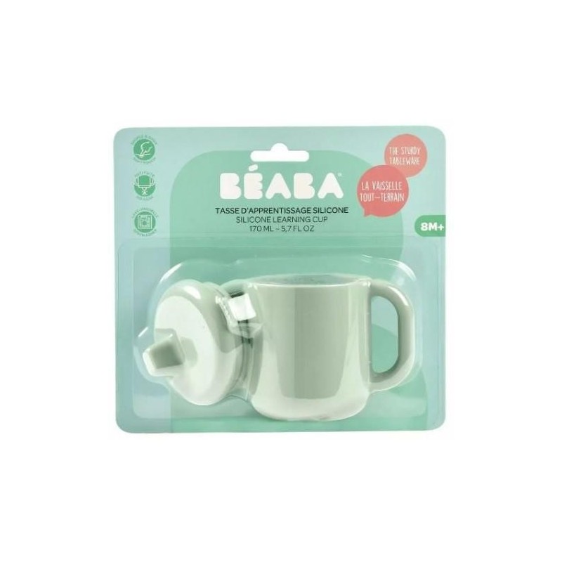 Suavinex BEABA TAZA APRENDIZAJE SILICONA VERDE SALVIA +8M