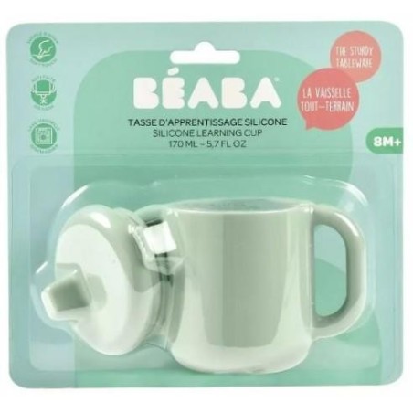 Suavinex BEABA TAZA APRENDIZAJE SILICONA VERDE SALVIA +8M