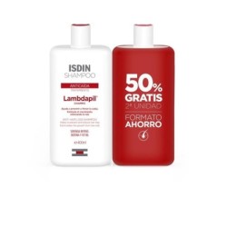 ISDIN CHAMPU ANTICAIDA LAMBDAPIL DUPLO 2X400 ML 2ª UNID 50% DTO
