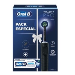 ORAL-B CEPILLO ELECTRICO VITALITY PRO NEGRO + PASTA DENTAL DENSIFY 75 ML PACK
