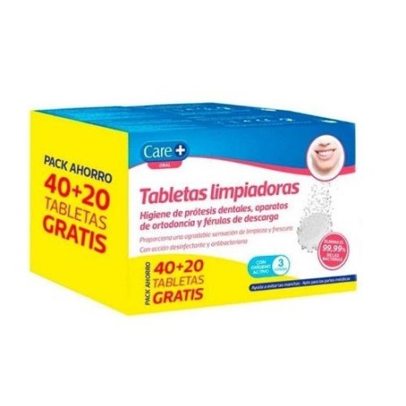 STADA CARE+ PACK AHORRO TABLETAS LIMPIADORES PARA DENTADURAS 40+20 TABLETAS GRATIS