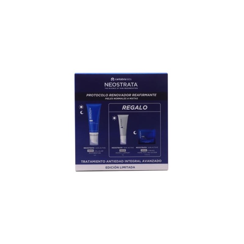Cantabria Labs Neostrata Skin Active Pack Tri-Therapy Lifting Serum 30ML + Matrix SPF30 15G + Citriate Peeling 3 UN - Redensifica la Piel | Textura Suavizada | Unifica el Tono