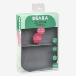 Suavinex Plato Silicona Compartimentado Gris Mineral