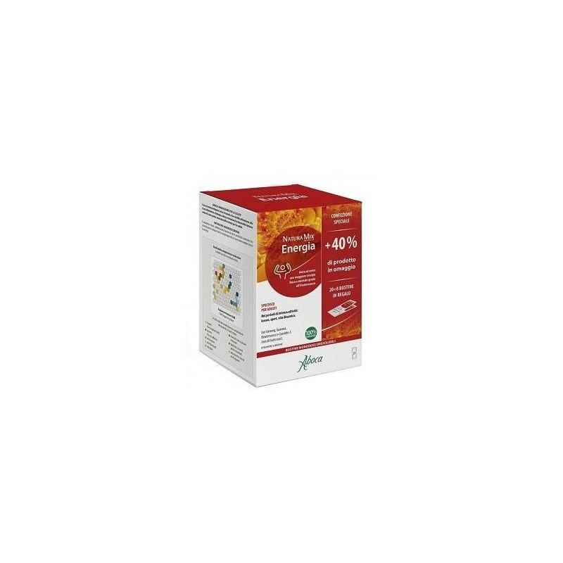 ABOCA NATURA MIX ADVANCED ENERGIA 20 + 8 SOBRES MONODOSIS BUCODISPERSABLES 25 G