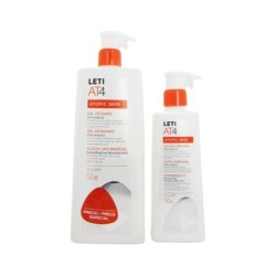 LETI AT 4 GEL BAÑO DERMOGRASO 750 ML + LECHE CORPORAL 250 ML