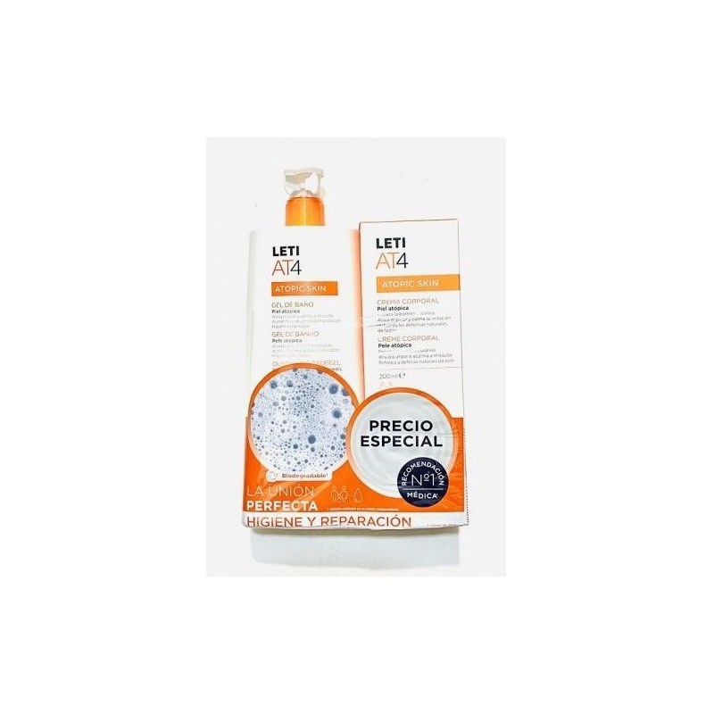 LETI AT 4 PACK GEL DERMO 750 ML + CREMA EMOLIENTE 200 ML