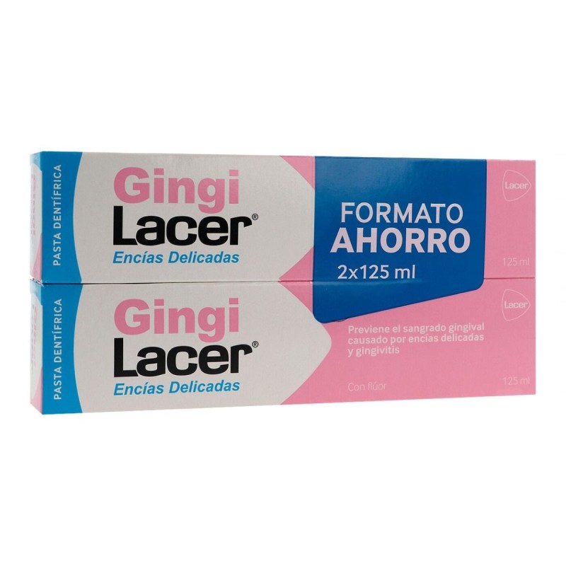 Pasta Dental Gingilacer Prevención Placa Encías Delicadas 2x125ml