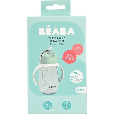 Taza con Pajita Suavinex BEABA 300 Ml Verde Salvia