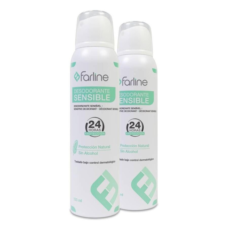 FARLINE DESODORANTE SENSIBLE SPRAY DUPLO 150 ML