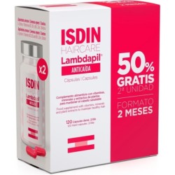 ISDIN LAMBDAPIL ANTICAIDA VITAMINAS DUPLO 2X60 CAPS 50% DTO 2ª UNID
