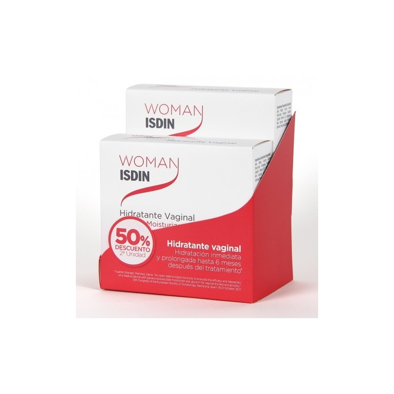 ISDIN WOMAN HIDRATANTE VAGINAL 24 APLICADORES MONODOSIS DUPLO 2ª UND 50% DTO