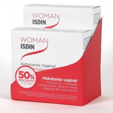 ISDIN WOMAN HIDRATANTE VAGINAL 24 APLICADORES MONODOSIS DUPLO 2ª UND 50% DTO