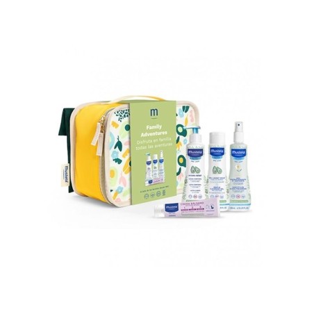 Expanscience Mustela Maletita Family Adventures Amarilla Hydra Bebe 300ml + Gel 200ml + Agua Peinado 200ml + Crema Bálsamo 123 50ml