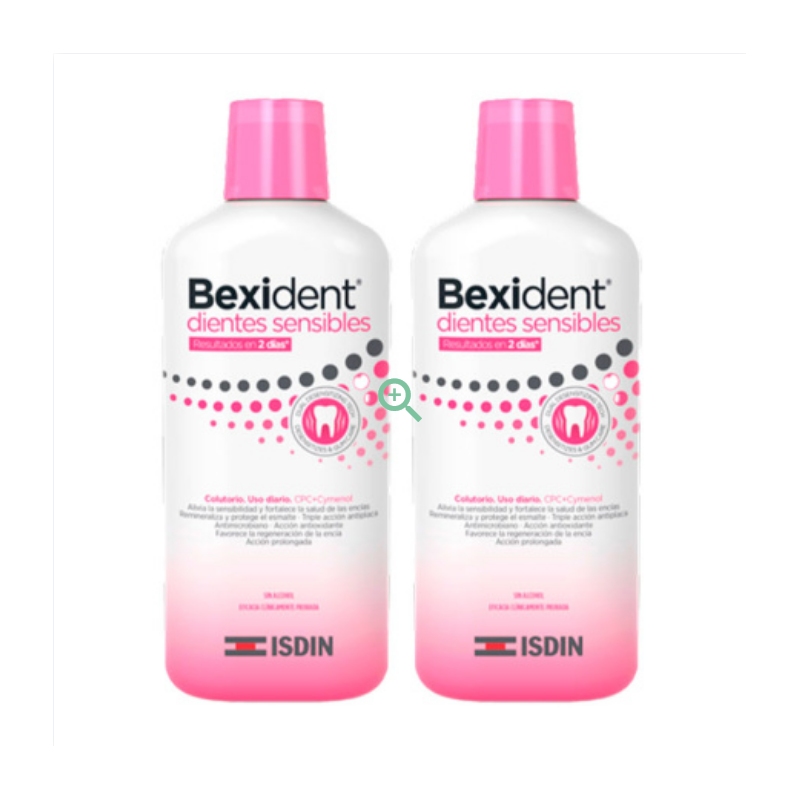 ISDIN BEXIDENT COLUTORIO DIENTES SENSIBLES DUPLO 2X500 ML 20% GRATIS