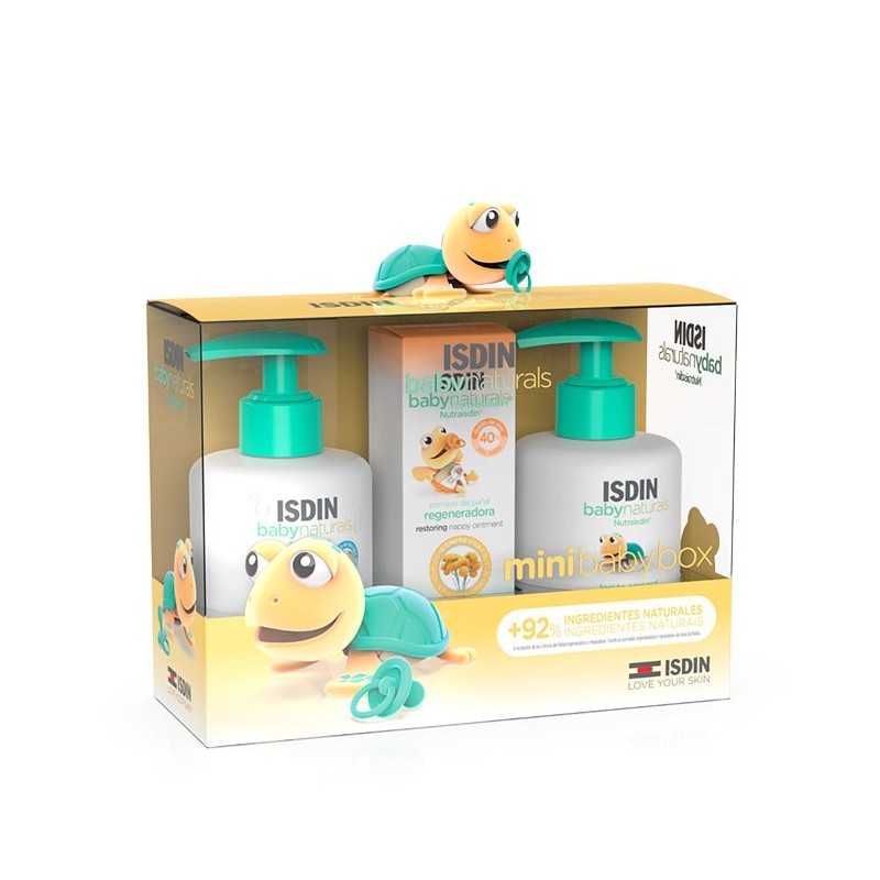 ISDIN BABY NATURALS MINI BABYBOX (GEL CHAMPU 200 ML + LOCION CORP 200ML + POMADA REG PAÑAL 20 ML)
