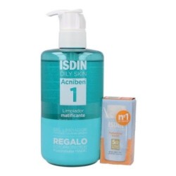 ISDIN ACNIBEN OLY SKIN LIMPIADOR MATIFICANTE + REGALO PROTECTOR FUSION WATER MAGIC 10 ML