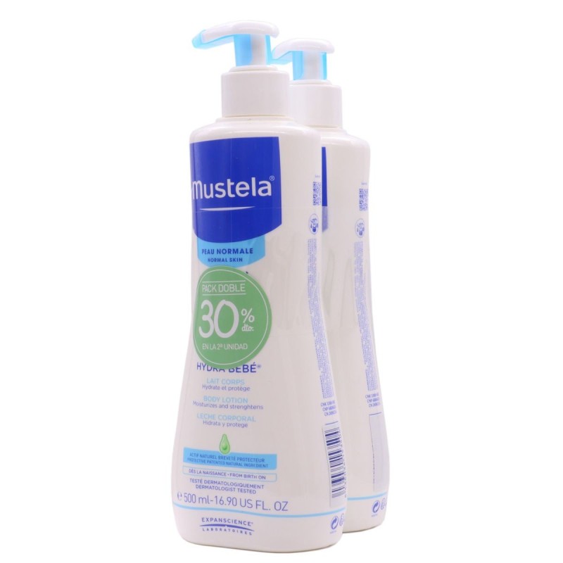 Expanscience EXPANSIENCE MUSTELA HYDRA BEBE LECHE CORPORAL DUPLO 500 ML - Hidratación Diaria