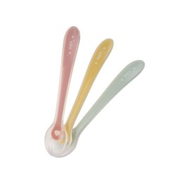 SARO SET 3 CUCHARAS SILICONA ROSA +4M