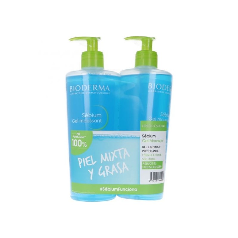 Gel Moussant Bioderma para Piel Grasa - Limpia y Purifica Sin Resecar