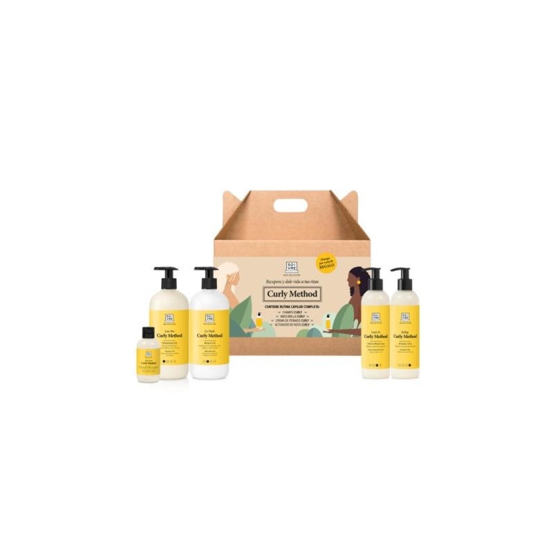 SOIVRE CURLY METHOD:CHAMPU + MASCARILLA + CREMA DE PEINADO + ACTIVADOR DE RIZOS CURLY