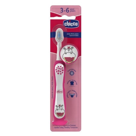 CHICCO CEPILLO DENTAL ROSA HIPO 3-6 AÑOS
