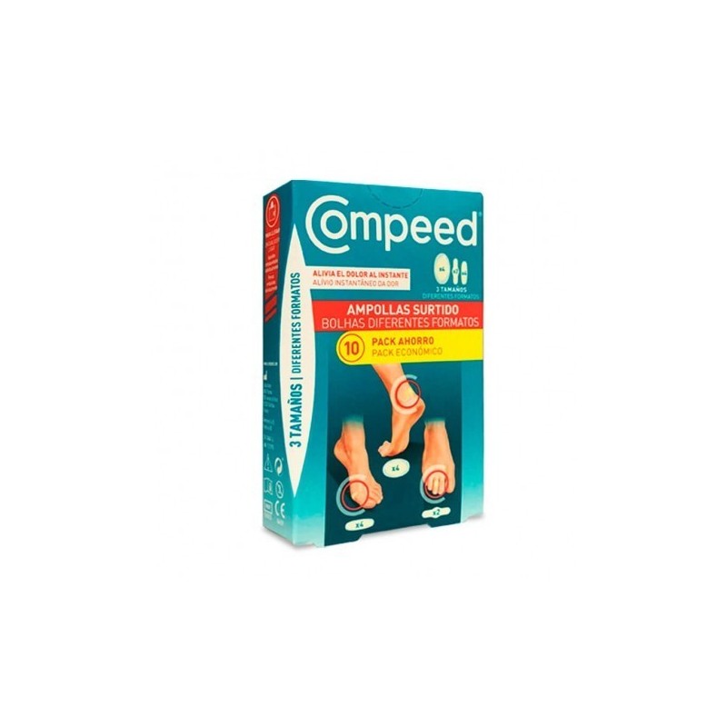 COMPEED AMPOLLAS SURTIDO 3 TAMAÑOS 10 UNID PACK AHORRO