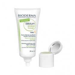 Crema Bioderma Sebium Global Cover para Tratamiento y Corrección de Acné - 30 Ml