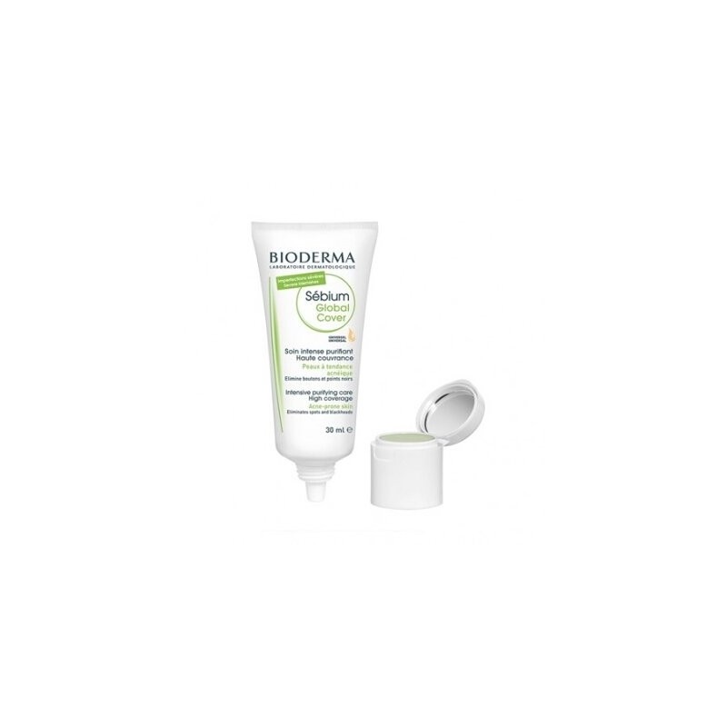 Crema Bioderma Sebium Global Cover para Tratamiento y Corrección de Acné - 30 Ml