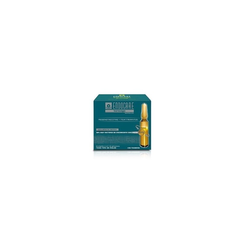 Cantabria Labs Tratamiento Facial Endocare Tensage 20 Ampollas 2ml - Reafirma la Piel - Hidratación Profunda - Efecto Tensor